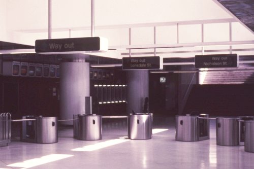 Parliament North Concourse in 1985 (Weston Langford collection)