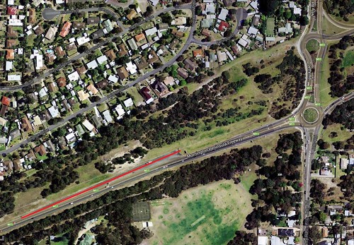 Mornington Peninsula Freeway at the Jetty Road interchange