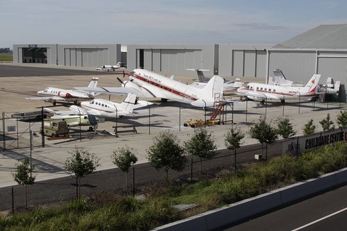 DC3 among parked planes at Essendon Airport