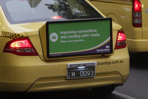 Rear taxi advertising from 'Ultimate Media'