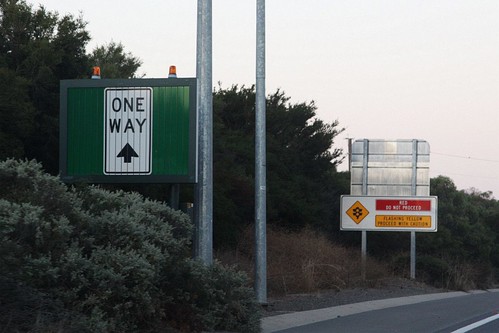 Open entrance to the  Southern Expressway, due to trafifc flowing in my direction