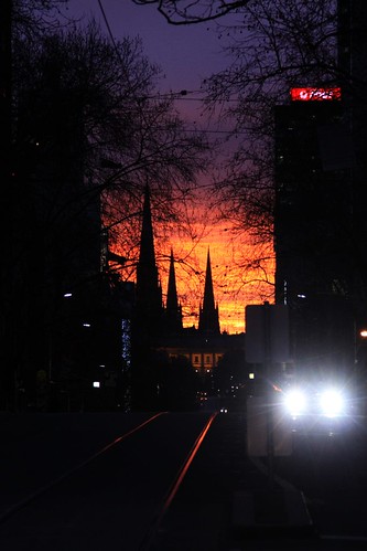 Sunrise on Bourke Street