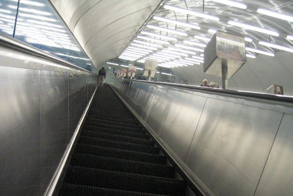 Parliament Station escalators, longest in Melboune I believe