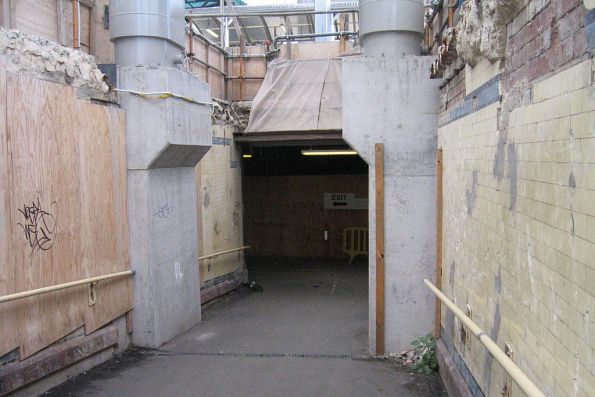 Subway ramp from platform 13/14, altered for the roof supports