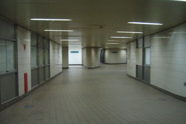 Subway under Spencer Street itself, looking east