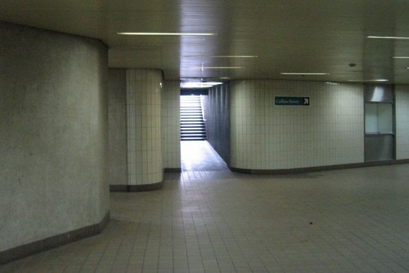 Subway under Spencer Street itself, looking east