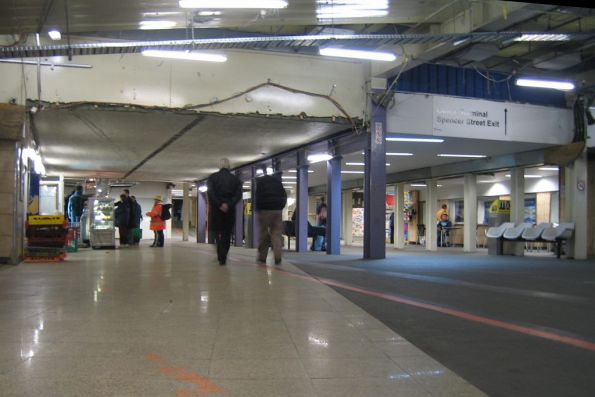 Country section of the subway under the station looking east