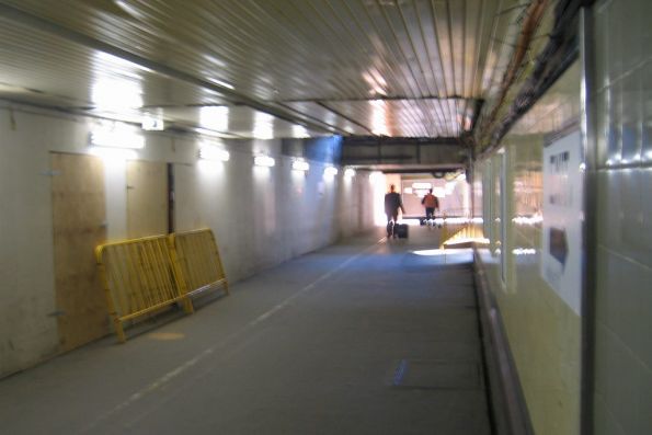 Subway under the suburban platforms, looking west