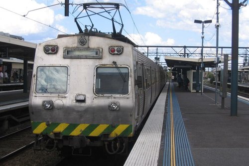 Tail end of a Hitachi at Richmond Station