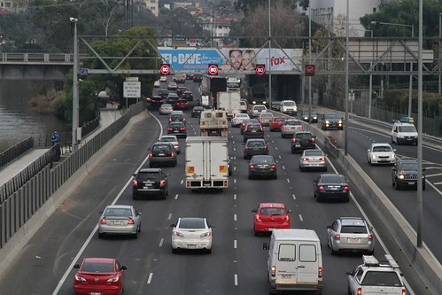 Monash Freeway citybound at Church Street