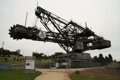 Dredger 21 outside PowerWorks in Morwell