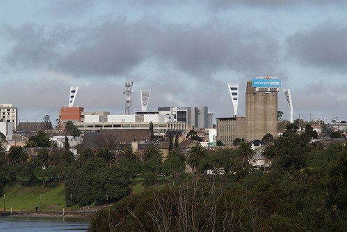 Looking across the Geelong skyline from Rippleside