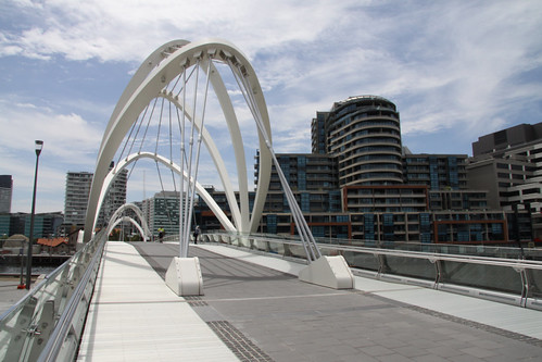 Looking across the Seafarers Bridge