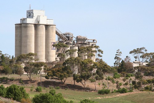 Silos still in place at the Fyansford cement works