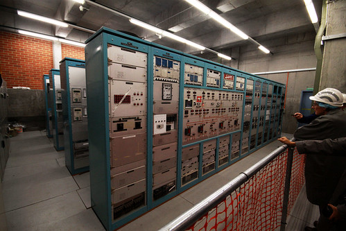 Control room, one of two in the substation: when it was opened the SECV controlled the input, and the Melbourne City Council controlled the output