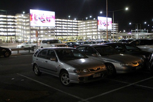 Multistorey T4 car park overlooks the ground level long term car park