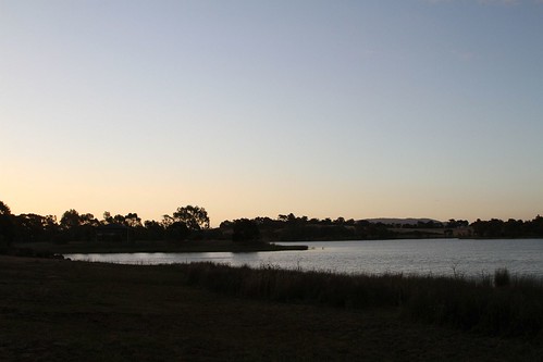 Sun goes down on Green Hill Lake