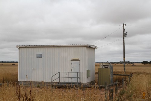 Tin shed country telephone exchange at Pura Pura, Victoria