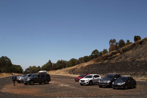 Visitors Centre car park located in the former railway ballast quarry