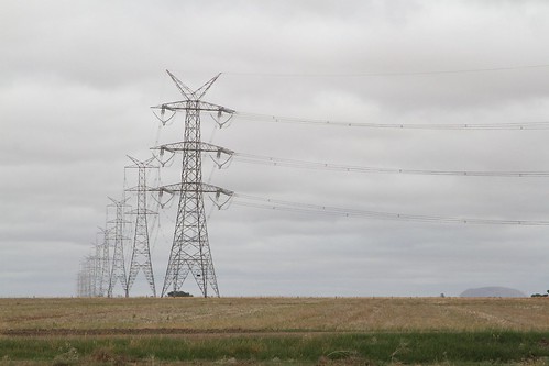 500 kV twin circuit Moorabool - Portland transmission line at Berrybank, Victoria