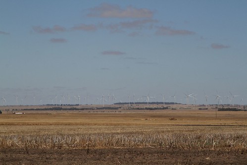 Looking south from Pura Pura towards the Dundonnell Wind Farm