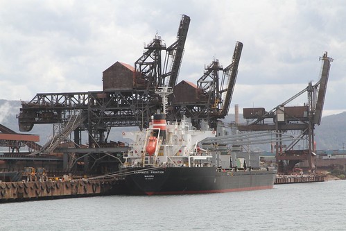 Bulk carrier 'Happiness Frontier' (IMO 9598074) at the iron ore wharf