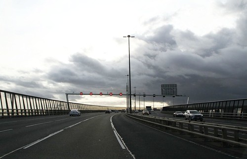 Outbound on the West Gate Bridge at Port Melbourne