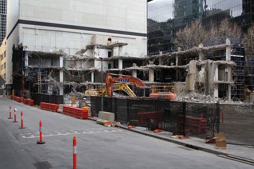 Francis Street frontage to the 600 Collins Street demolition site