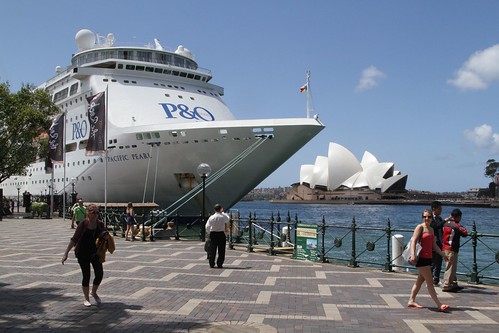 P&O cruise ship 'Pacific Pearl' docked at the Overseas Passenger Terminal