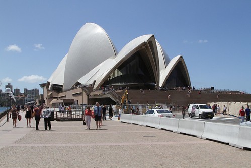 Renovation works on the front steps of the  Sydney Opera House