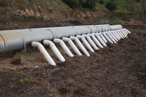 Odour control beds outside the composting shed