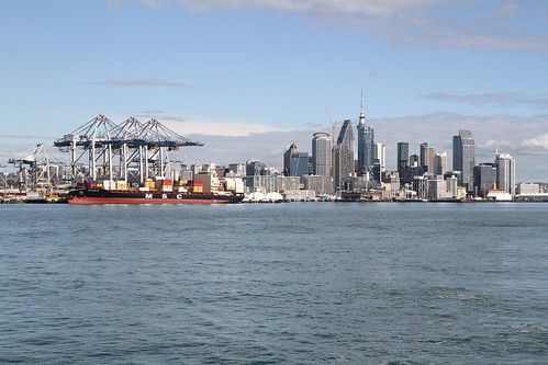 Container ship 'MSC Nimisha III' at the Fergusson Container Terminal at the Port of Auckland