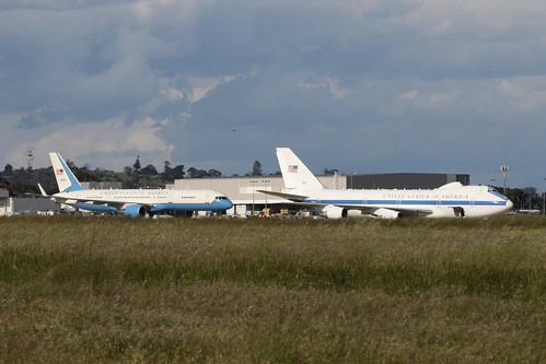 American visitors on the apron at Melbourne Airport