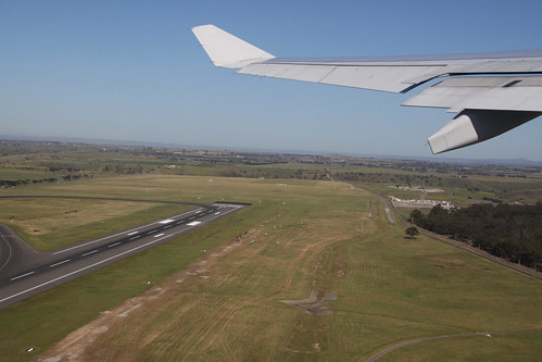 Taking off from Melbourne Airport runway 34