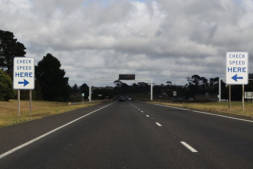 Defective speed check units on the Western Freeway westbound at Ballan