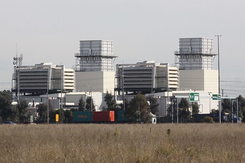 Laverton North Power Station from across the grasslands