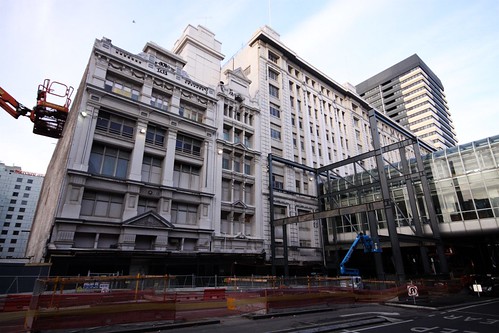 Work on the new shopping centre in Myer's old Lonsdale Street store