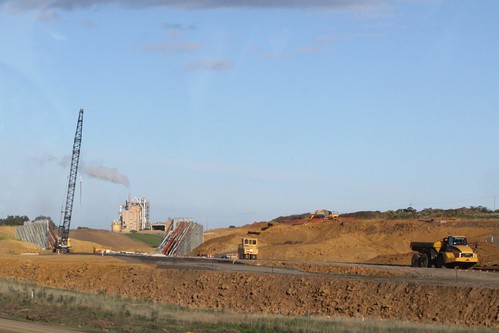 Work on the new Anglesea Road interchange at Waurn Ponds