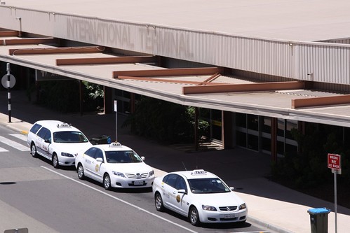 "International Terminal" signage on the old terminal at Adelaide