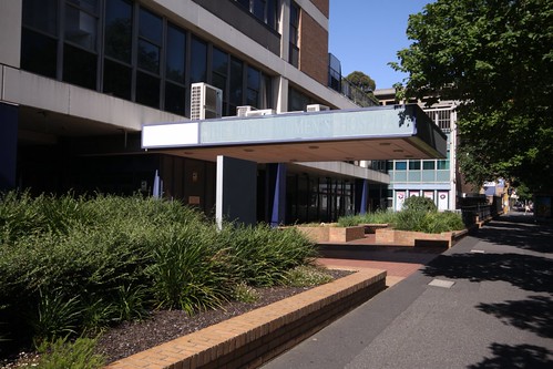 Main entrance to the former Royal Women's Hospital 