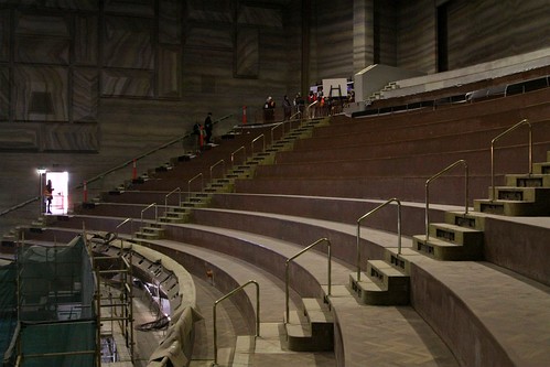 All of the seats stripped out of Hamer Hall