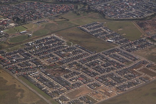 Brand new housing estates in the western Melbourne suburb of Truganina