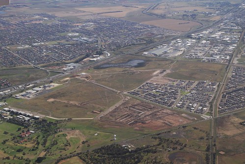 The new suburb at Williams Landing, slowly covering the former airfield at RAAF Williams 