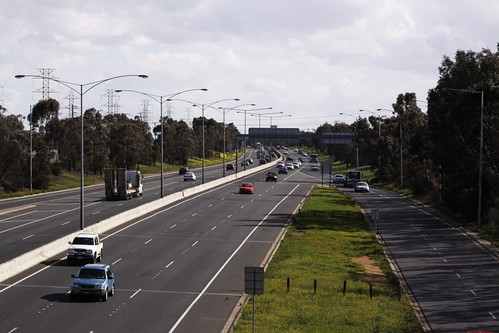 Western Ring Road Greensborough bound at Sydney Road