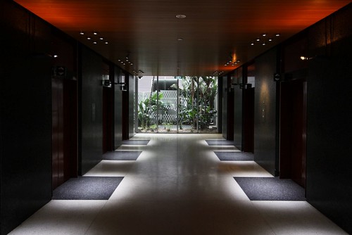 Ground floor lift lobby of ICI House, Melbourne