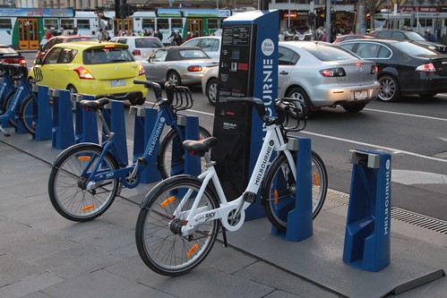 Another unique Melbourne Bike Share bicycle - this time a white one