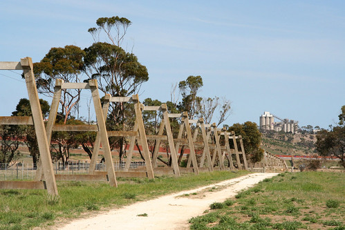 Remains of the Fyansford cement works limestone conveyor belt