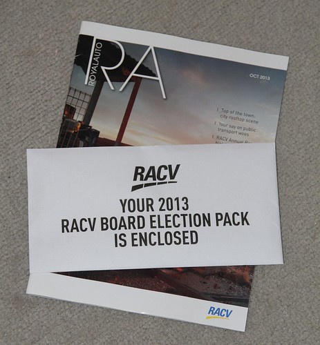 My RACV Board Election papers have arrived!