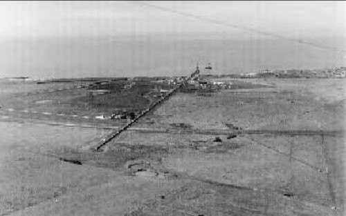 Black Rock ocean outfall - pipeline before being towed to sea