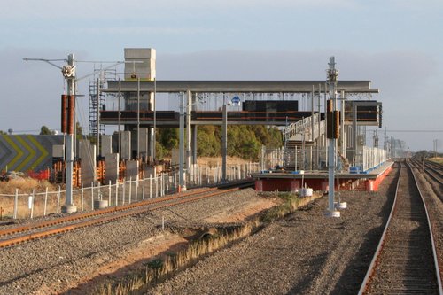 Footbridge at Roxburgh Park station in place